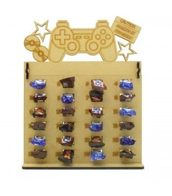 6mm Mars, Snickers and Milkyway Chocolate Bars Funsize Minis Holder Advent Calendar - Playstation Gaming Themed Topper